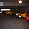 Lotus cars in parking garage